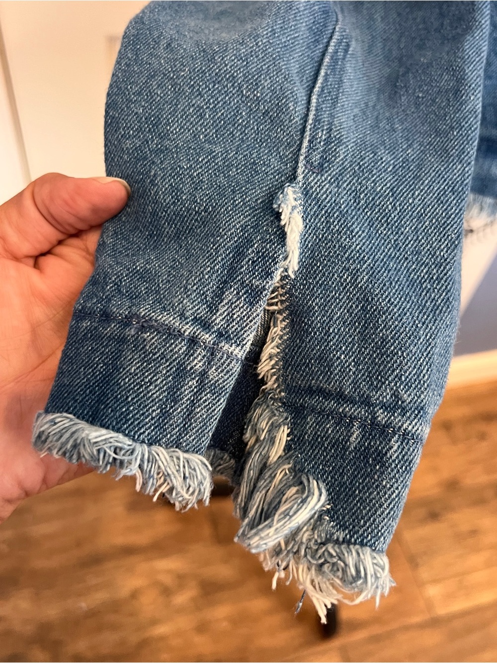Denim Button-Front Jacket - Blue - Picture 4 of 10
